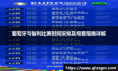 葡萄牙与智利比赛时间安排及观看指南详解